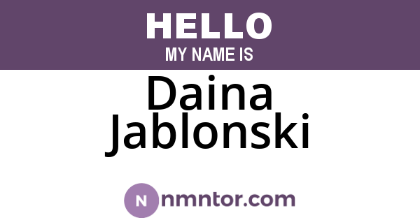 Daina Jablonski