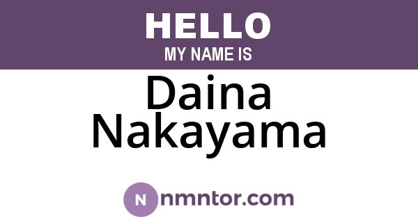 Daina Nakayama