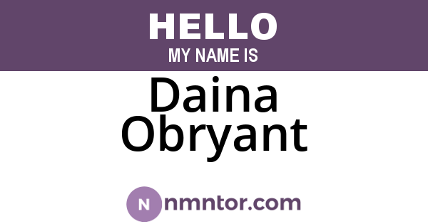 Daina Obryant