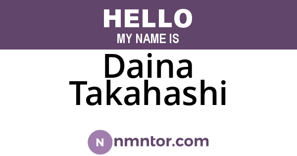 Daina Takahashi