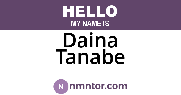Daina Tanabe