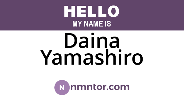 Daina Yamashiro