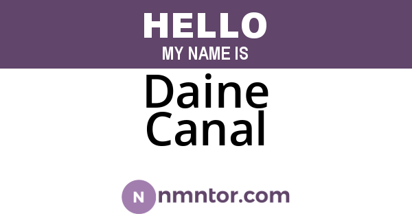 Daine Canal