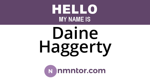 Daine Haggerty
