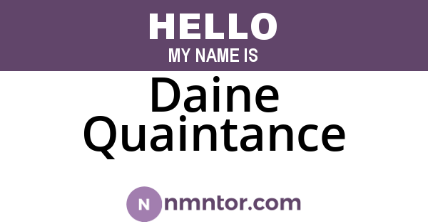 Daine Quaintance