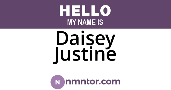 Daisey Justine