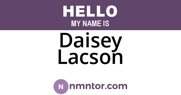 Daisey Lacson