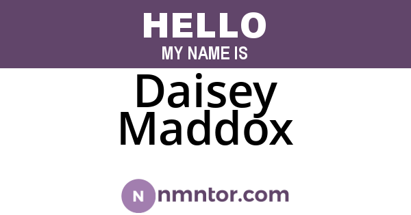 Daisey Maddox