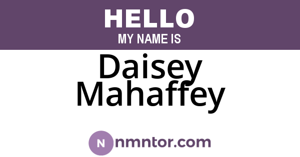 Daisey Mahaffey