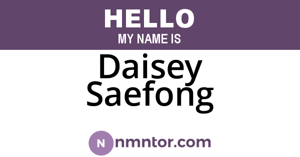 Daisey Saefong