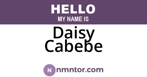 Daisy Cabebe
