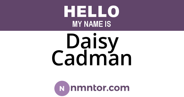 Daisy Cadman