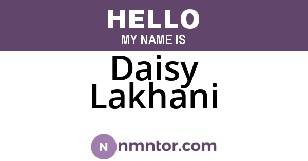 Daisy Lakhani