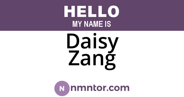 Daisy Zang