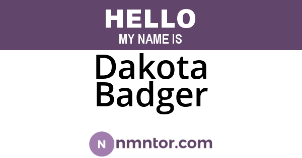 Dakota Badger