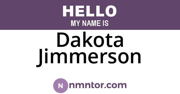 Dakota Jimmerson