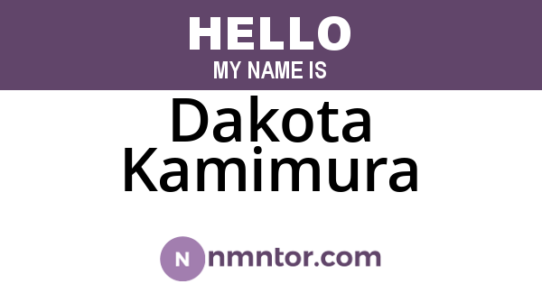 Dakota Kamimura
