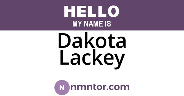 Dakota Lackey