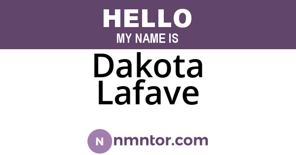 Dakota Lafave