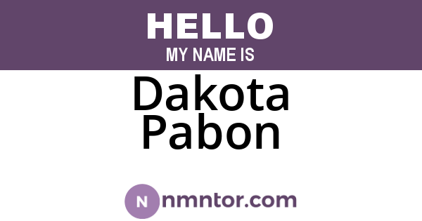 Dakota Pabon
