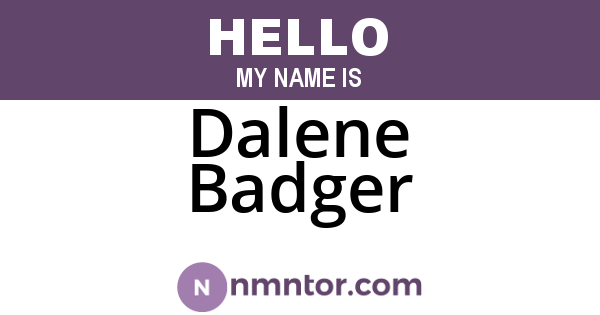 Dalene Badger