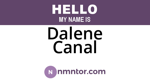 Dalene Canal