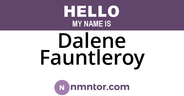 Dalene Fauntleroy