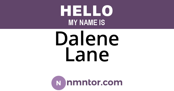 Dalene Lane