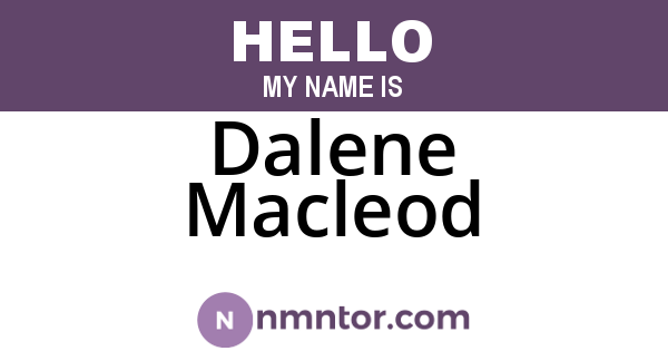 Dalene Macleod