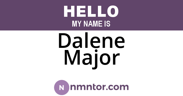 Dalene Major