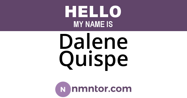 Dalene Quispe