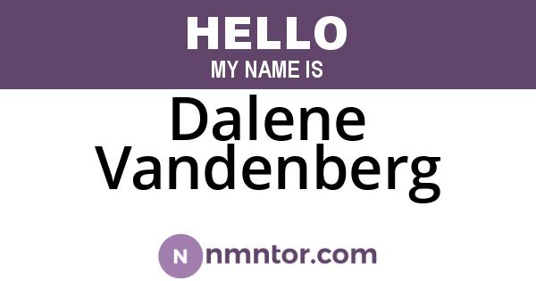 Dalene Vandenberg