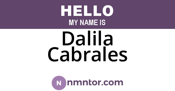 Dalila Cabrales