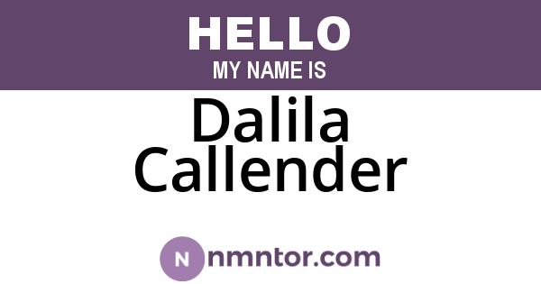 Dalila Callender