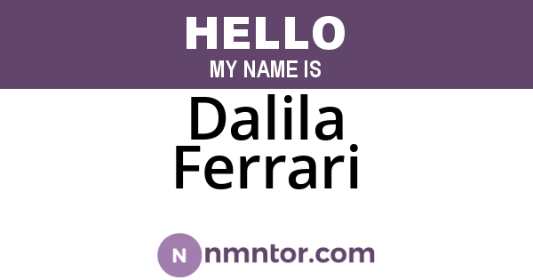Dalila Ferrari