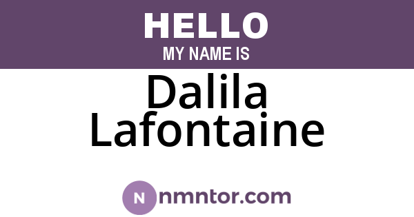 Dalila Lafontaine