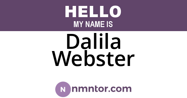 Dalila Webster