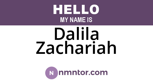 Dalila Zachariah