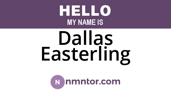 Dallas Easterling