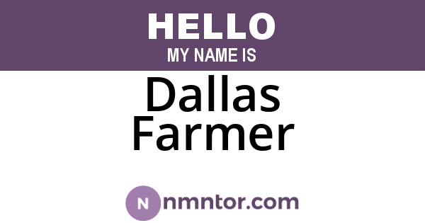Dallas Farmer