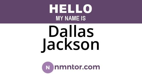 Dallas Jackson