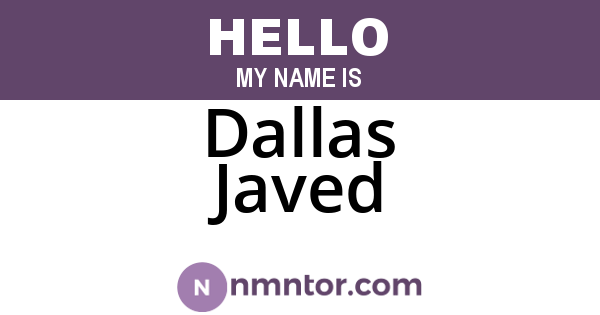 Dallas Javed