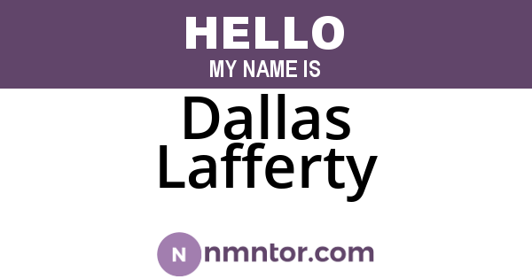 Dallas Lafferty