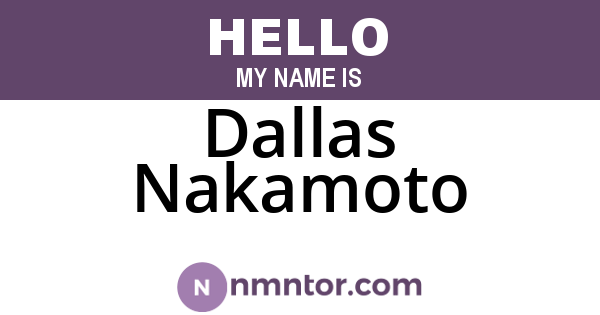 Dallas Nakamoto