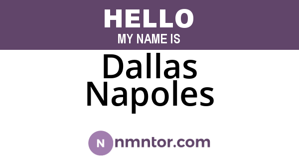 Dallas Napoles