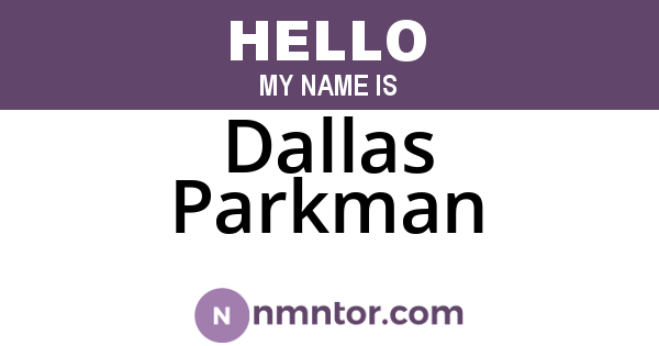 Dallas Parkman