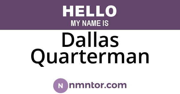 Dallas Quarterman