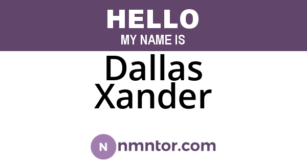 Dallas Xander