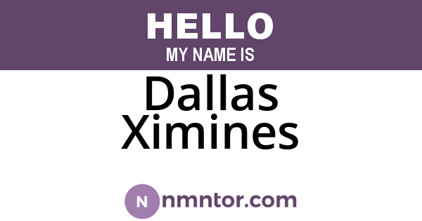 Dallas Ximines