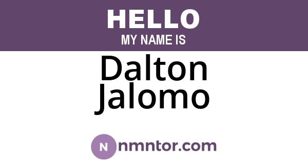 Dalton Jalomo
